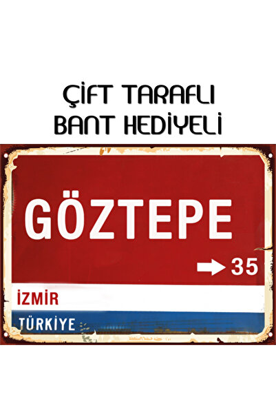 Organik Yolda GÖZTEPE ŞEHİR TABELASI KALİTELİ BASIM 10X15 cm