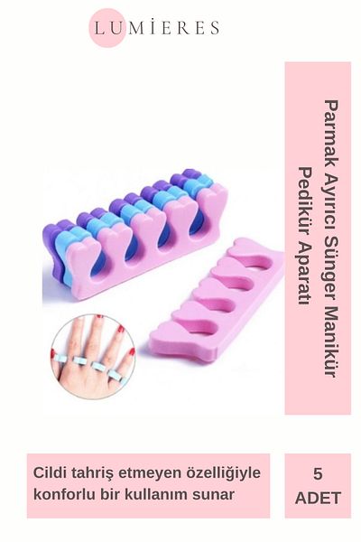 Lumieres Soft Flexible Finger Separator 5 Pieces Special Series Manicure Pedicure Apparatus