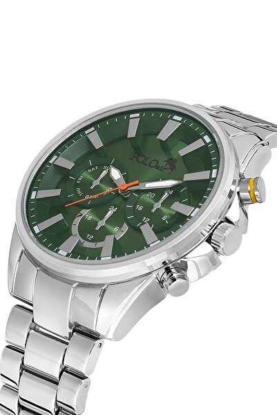 Polo Air Men's Silver Green Wristwatch - Pl-0908E4X