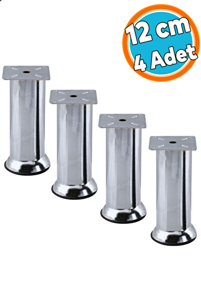 NZB Mobilya Ayak Krom Baza Koltuk Kanepe Yatak Çekyat Destek Ayağı 12 cm Meta...