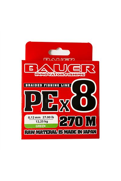 BAUER Pe Braid 8X Pistachio Green Braid Fishing Line-0,25 mm
