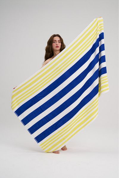 Homelover 100% bumbac cu absorbție ridicată cu design de lux Prosop de plajă de dimensiuni mari - Prosop de piscină Navas - 100x180cm