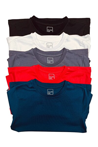 Cloise Pack of 5 Kids Basic T-shirt - 100% Cotton