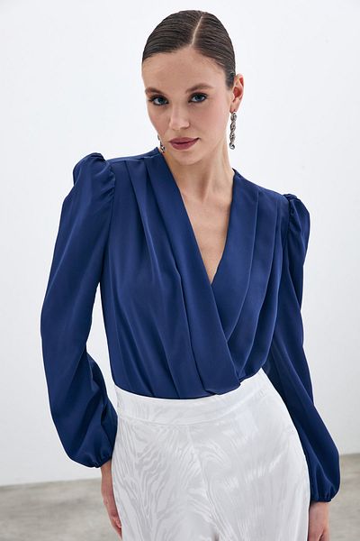 Sateen Φορμάκι με διπλό στήθος - Navy Blue