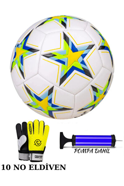Janissary 10 Numara Eldiven +Şampiyonlar Ligi Dayanıklı Futbol Topu Dikişli "...