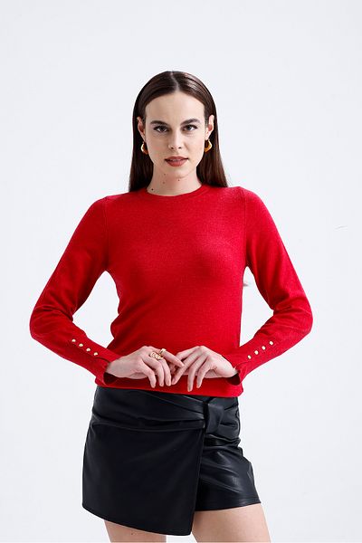 Get Crazy Bagel Collar Sweater