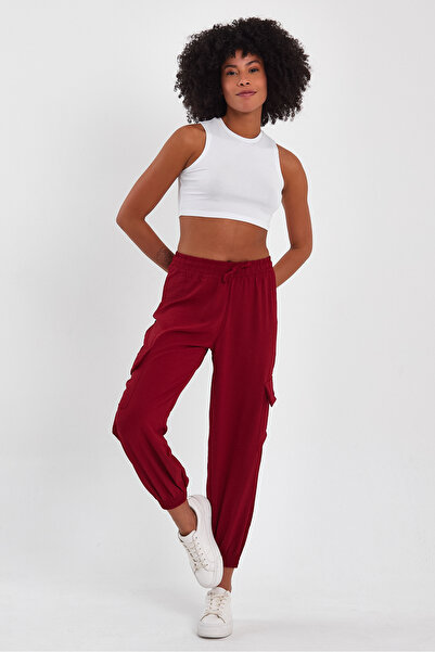 Rodi Women's Elastic Waist Cargo Pocket Elastic Trousers Rd23Yb 404515