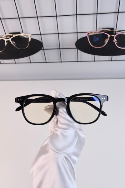 LOOKUP Blue Optical Glasses - Light Protection, Glass Changeable + Case + Cloth Gift Vintage