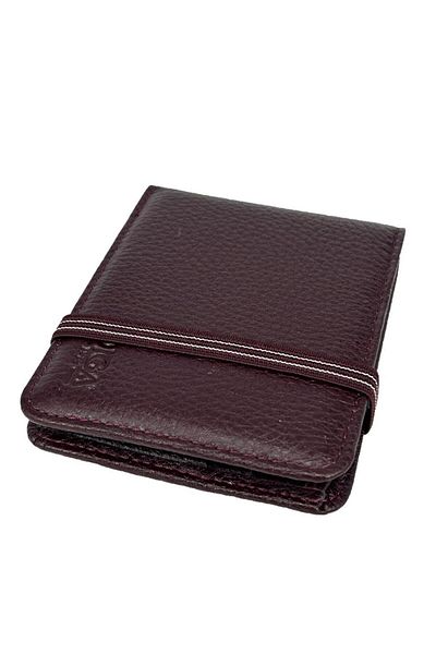 DİGA Diga 794 Claret Red Genuine Leather Elastic Card Holder Wallet