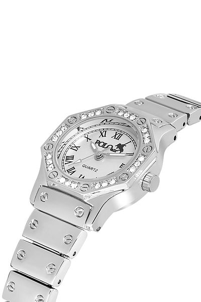 Polo Air Vintage Women's Wristwatch - Roman Numeral, Silver Pl-1502B2X