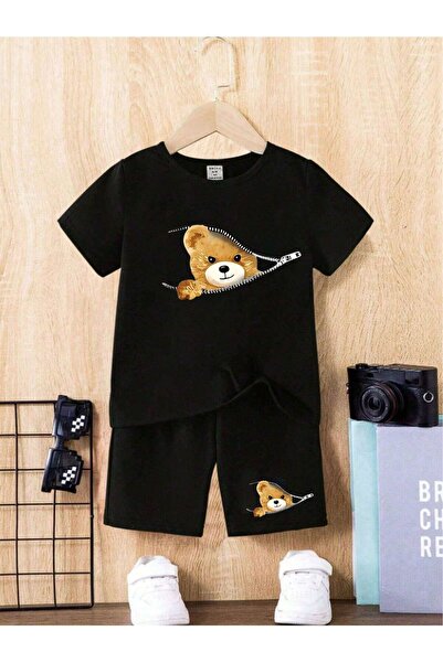 armicem بدلة علوية للأطفال مطبوع عليها دب غاضب للجنسين