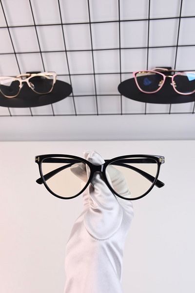 LOOKUP Blue Optical Glasses - Light Protection, Glass Changeable + Case + Cloth Gift Vintage