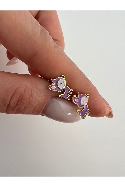 BUNNY Children's Earrings - Steel Fox