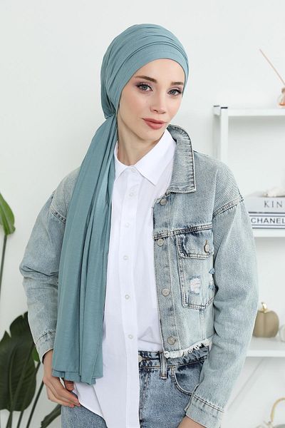 Aisha's Design غطاء رأس من القطن الممشط برباط، B-1