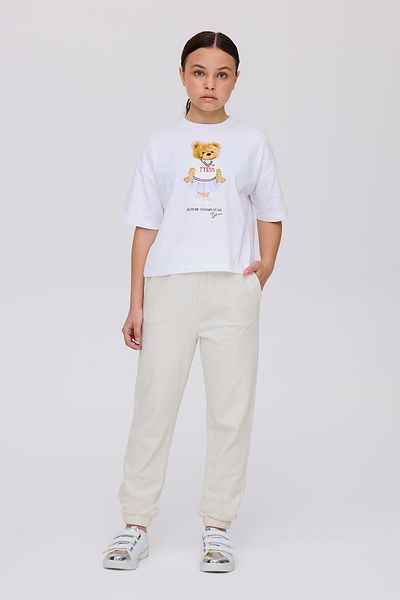 Tyess Λευκό μπλουζάκι για κορίτσια BG Store