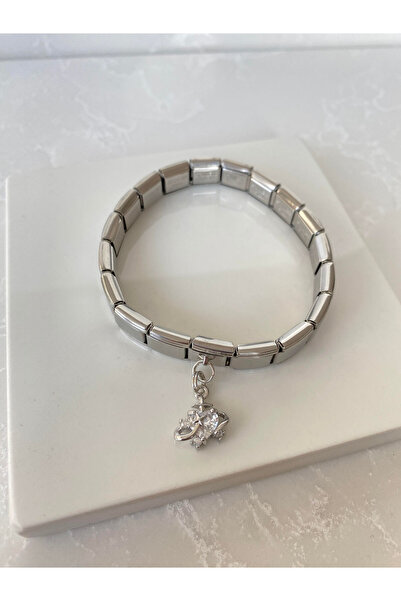 kubotique İtalyan Charm Bileklik Kalpli