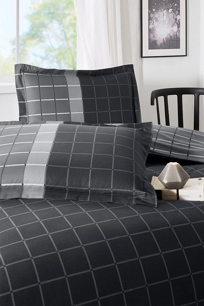 Özdilek Özdilek Black Nera Set de lenjerie de pat cu cearșaf elastic supradimensionat