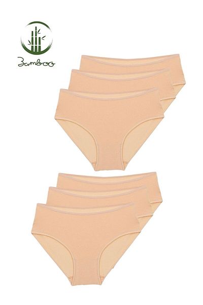 FORMO 6 Pack Women's Skin Bamboo High Waist Stretchy Soft High Quality Bato Panties