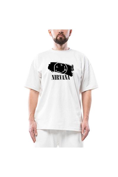 Z zepplin Λευκό μπλουζάκι Nirvana Splash Oversize