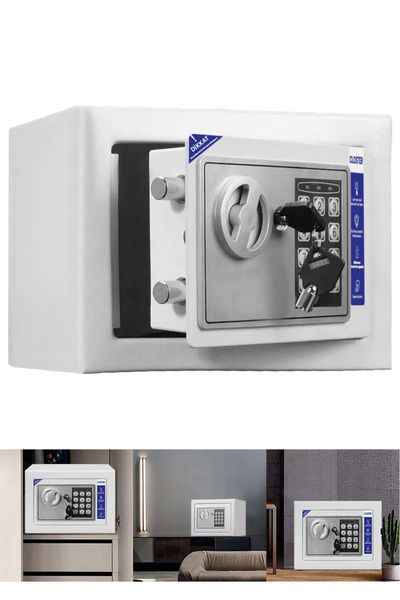 Closter C17wh Ev Tipi Çelik Para Kasası 17x23x17 Cm Beyaz