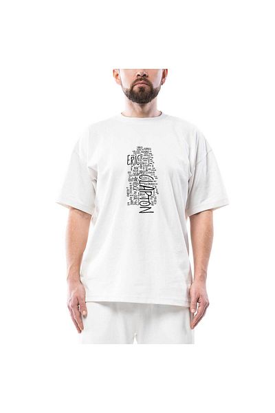 Z zepplin Eric Clapton Texts Oversize Λευκό T-Shirt