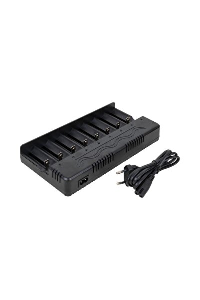 gaman Pil Şarj Aleti 8 Yuvalı 18650/26650/16340/14500/aa/aaa Hızlı Şarj Aleti Üniversal