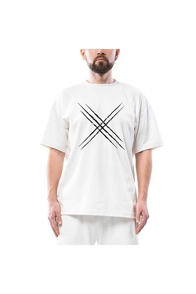 Z zepplin Λευκό μπλουζάκι με λογότυπο X Men Oversize