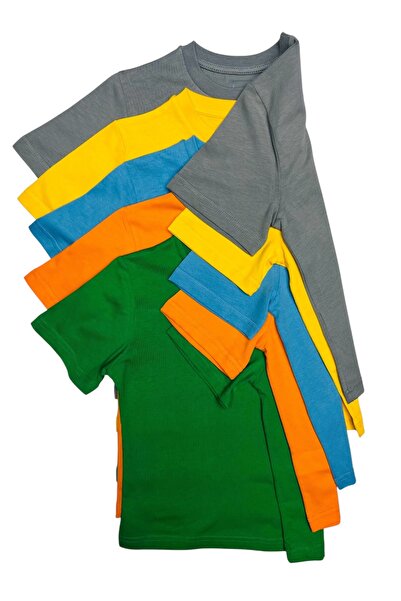 Cloise Pack of 5 Kids Basic T-shirt - 100% Cotton