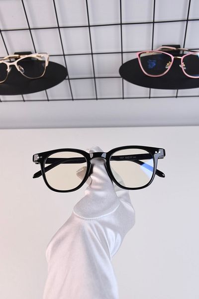 LOOKUP Blue Optical Glasses - Light Protection, Glass Changeable + Case + Cloth Gift Vintage