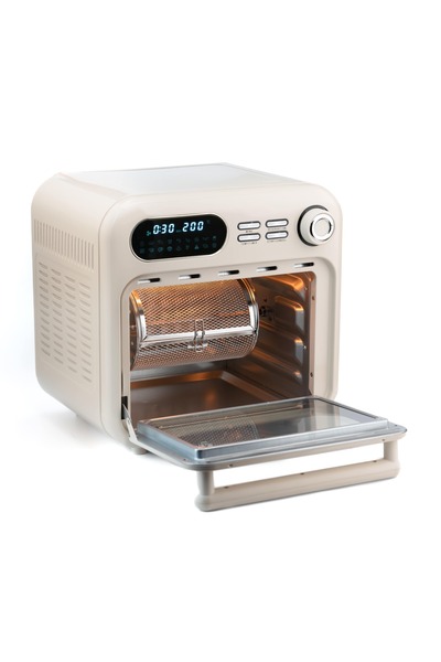 Berghoff GEM RETRO 18 Litre Vanilya Krem Rengi  Airfryer + Fırın