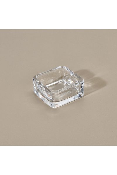 delı glassware Deli Glassware Square Glass Ashtray - Transparent - 9X9 cm