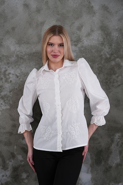 BLUSS Cămașă prințesă vintage cu scoici albe de damă