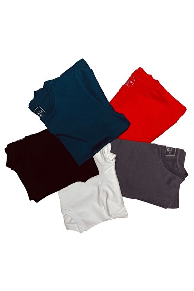 Cloise Pack of 5 Kids Basic T-shirt - 100% Cotton