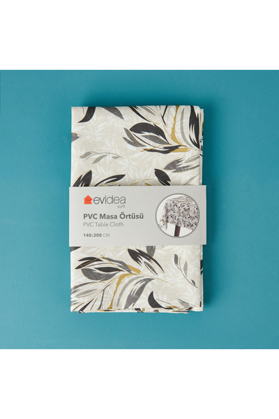 Evidea Soft Ethereal Pvc Masa Örtüsü - Taş - 140x200 cm