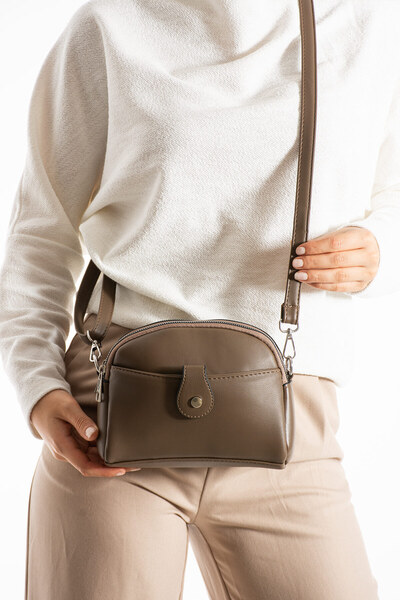 YOGII Maci Model Жіноча шкіряна сумка - Регульована сумка через плече з 4 відділеннями та магнітними застібками