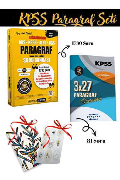 Pegem Akademi Yayıncılık 2025 Kpss Pegem Ezberbozan Paragraf Soru Deneme Seti