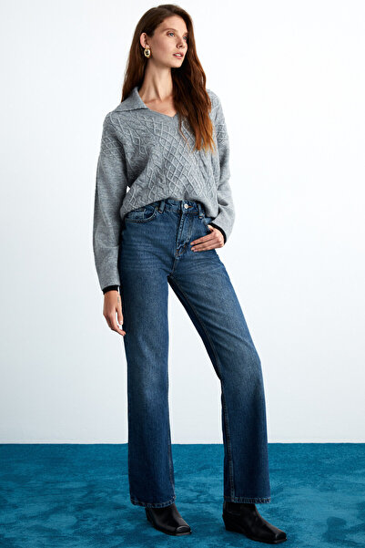 GRIMELANGE Nipur Women's V-Neck Recycle Knitwear Grimelange Sweater