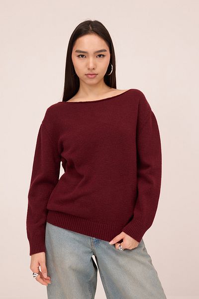 Addax Boat Neck Knitwear Sweater K3453-B11