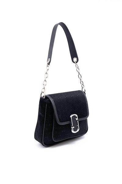 Silver Polo Geantă de umăr pentru femei Silver & Polo Black SP1147