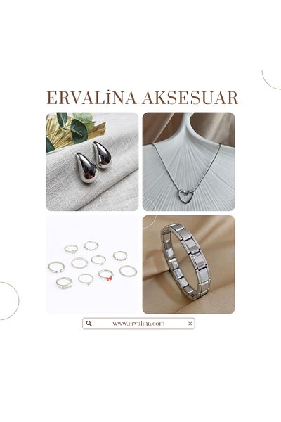 Ervalina Multiple Ring Necklace Earrings Bracelet Set
