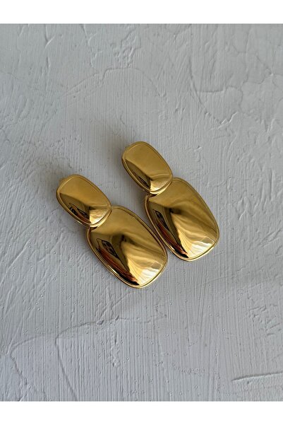 Owentis Çelik Gold Vintage Model Büyük Sallantılı Osha Küpe -kararma yapmaz-