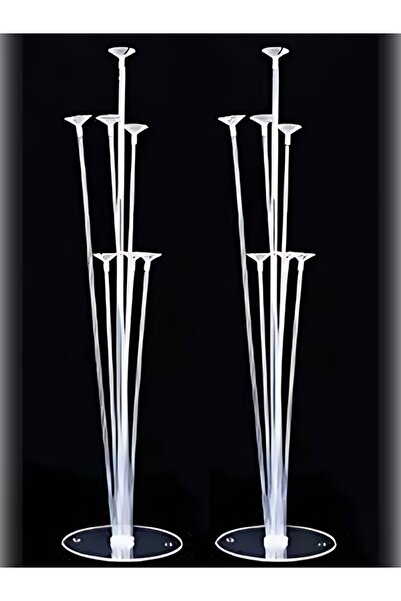 Parti Atölyesi 2 Adet Balon Süsleme Standı 7'li Çubuklu Ikili Set Ayaklı Balon Standı