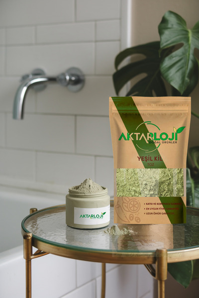 aktarloji 500 Gr Toz Yeşil Kil / Cilt Ve Yüz Maskesi Için