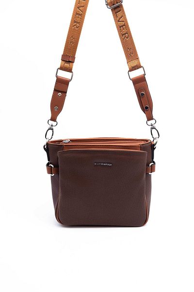 Silver Polo Silver & Polo Brown - Geantă de damă SP884 bronzată
