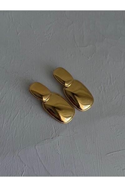 Owentis Çelik Gold Vintage Model Büyük Sallantılı Osha Küpe -kararma yapmaz-