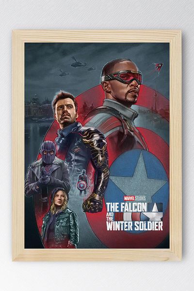 Saturn Pictură înrămată The Falcon and the Winter Soldier - Pictură poster Marvel
