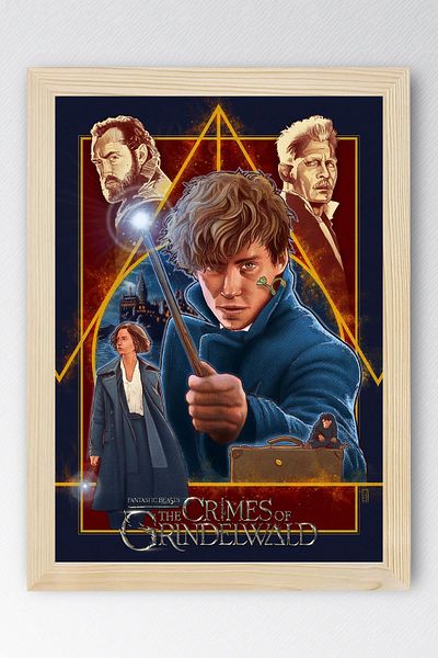 Saturn Fantastic Beasts Framed Table - Newt Scamander Poster Art Print