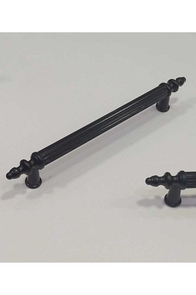 Gür GÜR BLACK NEEDLE FOOT BLACK STRIPED PLASTIC PIPE GÜR DULAP-SERTAR-MOBILIERA-MANERĂ DE BUCĂTĂRĂ