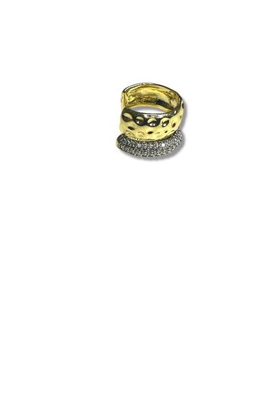 Finery by Nerrs Two Colors Double Look Cartilage Earrings, Earcuff (No Hole Needed in the Ear, Sold Individually)