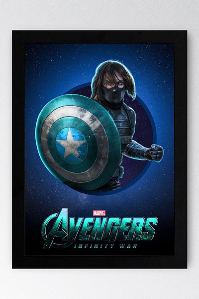 Saturn Το ζωγραφικό με κορνίζα Winter Soldier - Ζωγραφική αφίσας Marvel Avengers